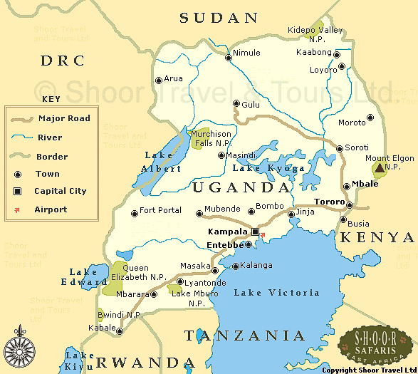 000 Uganda Map